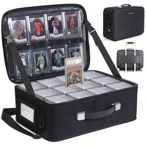 lot 2090 image: Luxtude Graded Card Storage Box with Adjustable Dividers - Retail $50