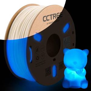 lot 2118 image: CCTREE 3D Printer Glow in the Dark ABS Filament 1.75mm, Glow Blue - Retail $17