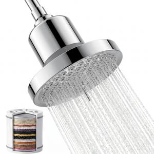 lot 2126 image: WCQQ Filtered Shower head for Healthier Hair & Skin �� Removes Chlorine & Heavy Metals,High Pressure 7 Mode Settings Shower Head with Filter for Hard Water (Chrome) - Retail $40