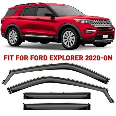 lot 1078 image: $60 Voron Glass In-Channel Rain Guards for Ford Explorer 2020-2024, 4P