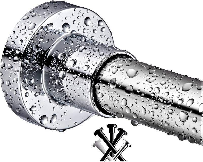 lot 1148 image: BRIOFOX Shower Curtain Rod 43-73 in, Rustproof Non-Slip Spring Tension Rod
