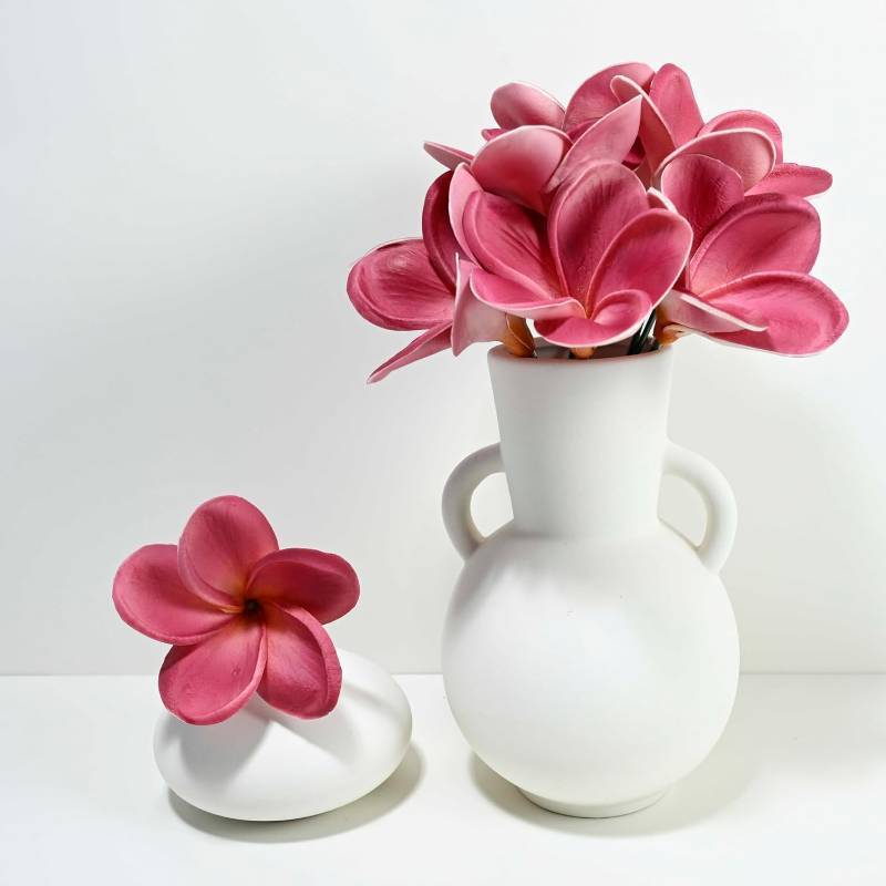lot 2237 image: Birthday Gifts for Women 20pcs Matte Berry PU Real-Touch Flowers, Plumeria