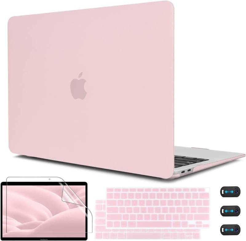 lot 2297 image: CISSOOK Compatible with MacBook Air 13 inch Case Pink 2021 2020 2019 2018