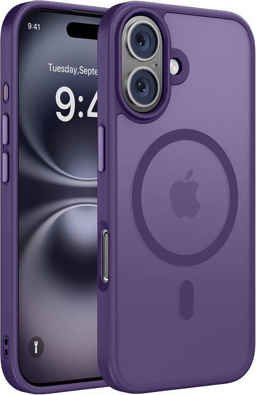 lot 2361 image: Miracase Magnetic Series iPhone 16 Case with MagSafe, Slim 6.1 inch Purple