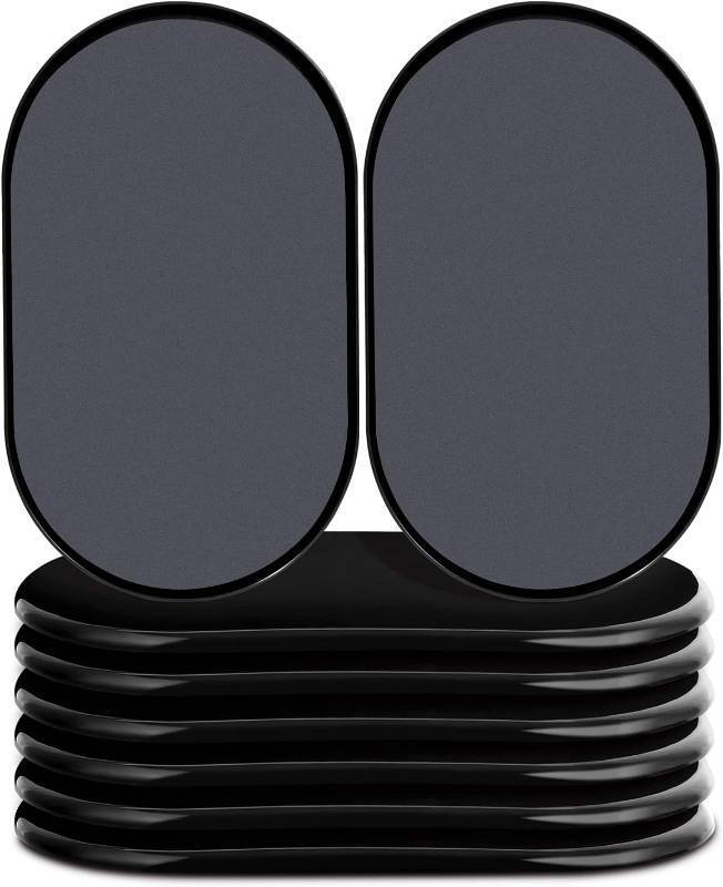 lot 2429 image: Reusable Large Furniture Sliders for Carpet, Oval Movers for SofaDesk Blac