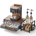 K-Cup Holder: 2-Tier, 48-Pod Organizer with Sliding Drawer, Brown