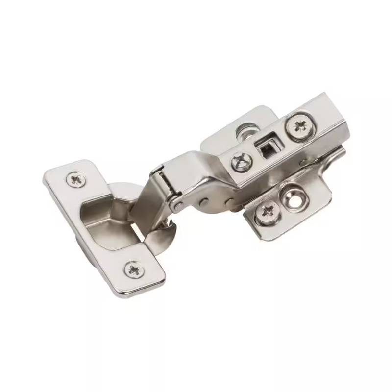 lot 66883 image: Nickel Full Inset Frameless Soft Close Euro Concealed Cabinet Hinges (2-Pack)
