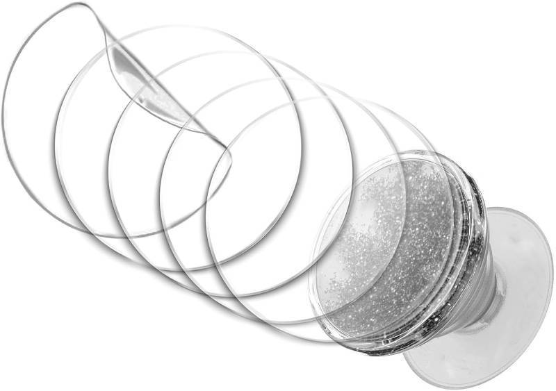 lot 68041 image: Grip Protecters for PopSockets Tidepool Series Grip Top Half Coverage Anti-Scratch Films Compatible with PopGrip Kickstand for Pop Socket Protector Clear TPU Soft Surface Film, 5 Pack