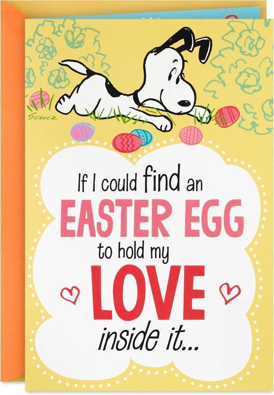 lot 68044 image: 70 Hallmark Peanuts Easter Pop Up Card (Snoopy with Honeycomb Easter Egg)