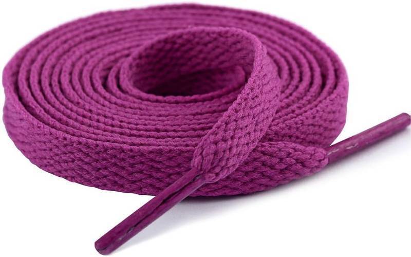 lot 68055 image: Sechunk Solid Flat Shoelaces Athletic Shoe Laces 1 pair for Sneaker(Rose purple, 80cm)