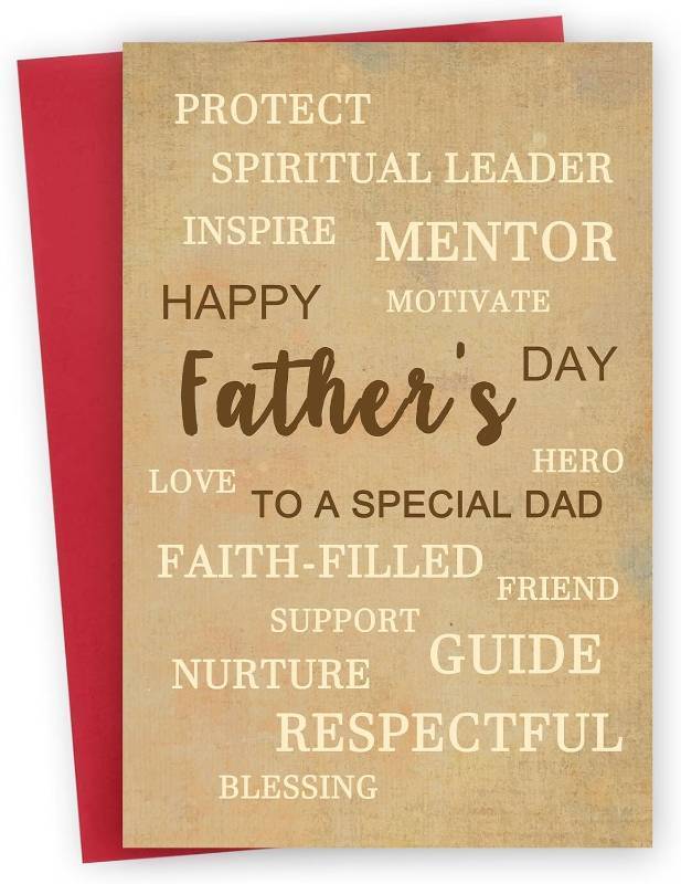lot 68133 image: 8 x 5.3 inches Fathers Day Card, Happy Fathers Day Card Gift for Dad, Fathers Day Gift from Son Daughter, Cool Unique Gifts Ideas for Dad