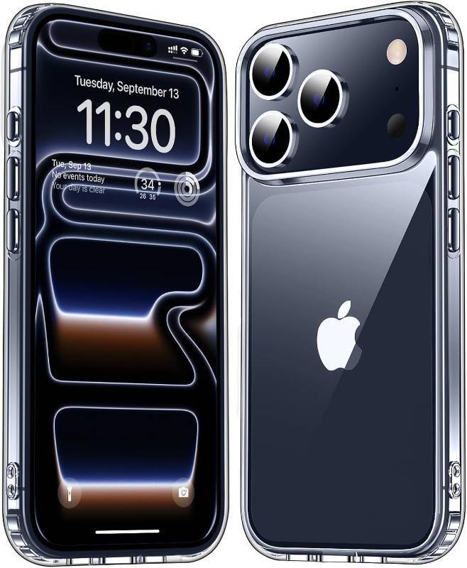 lot 68159 image: MOZOTER for iPhone 17 Pro Case Clear,Anti-Yellowing Non-Slip Shockproof Bumper Phone Cover,Slim Thin Cute Case for iPhone 17 Pro 6.3 inch-Clear