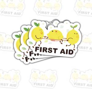 lot 68277 image: (3pcs-4in) Cute Lemon First Aid Sticker Emergency Medical Kit Stickers