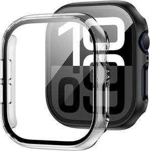 lot 68317 image: 42mm-Series 1110 JZK Screen Protector for Apple Watch Series 1110 42mm Case,BlackClear