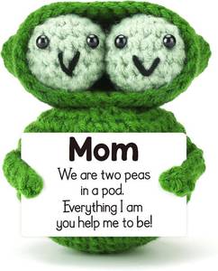 lot 68345 image: Mini Tiny Crochet Peas LEJIAJINW Gifts for Mom Christmas, from Daughter Son, Mom Mother Christmas - Funny Mini Handmade Crochet Peas, Thank You Birthday Gift for Mama Mommy Mother in Law Mothers Day o
