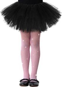 lot 68347 image: 3-6 Years Century Star Girls Fishnet Stockings Rhinestone Sparkle Tights for Toddlers - Glitter Kids Halloween Tights