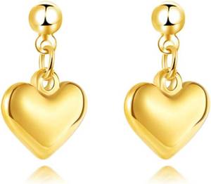 lot 68355 image: Red Love Heart Dangle Earrings for Women Fashionable Statement Earrings Minimalism Heart Earrings Hot Pink Earrings