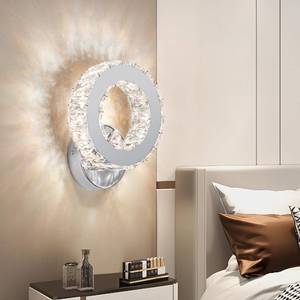 lot 962 image: Buccleuch LED Crystal Wall Sconce, Bright Adjustable Color Wall Sconce Light Fixture Stainless Steel White K9 Crystal Wall Lamp for Living Rooms Bedrooms Bathrooms Corridors Entrances Stairs New