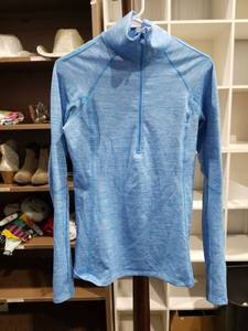 lot 1002 image: Under Armour Womens Half-Zip Long Sleeve Running Shirt Blue Size Unknown