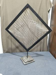lot 1003 image: String Art Diamond Frame Wall Decor with Stand