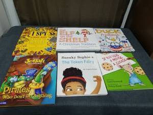 lot 1047 image: Childrens Picture Books Lot of 6 Including I Spy If You Give a Mouse a Cookie Elf on the Shelf