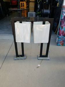 lot 45 image: Mercer Modern Table Lamp Pair