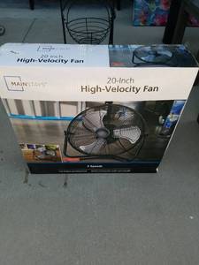 lot 50 image: Mainstays 20-Inch High-Velocity Fan 3 Speeds