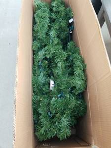 lot 55 image: Alcove 3 Piece Prelit Tree Wreath Garland Set Multi Lights