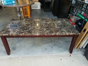 lot 60 image: FAUX MARBLE COFFEE TABLE