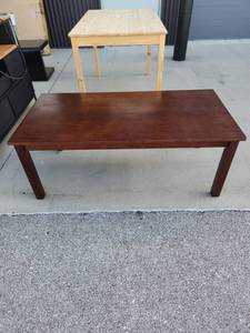 lot 2697 image: Dark Brown Dining Table with Straight Legs