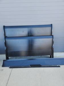 lot 2702 image: Queen Size Headboard and Footboard Black