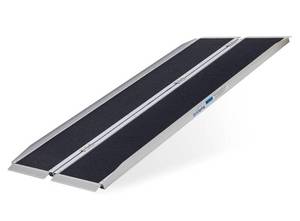 lot 29632 image: Silver Spring Folding Aluminum Wheelchair Ramp, 600 lb Capacity, 6ft x 29 In - Retail $250