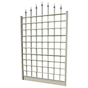 lot 29633 image: DuraTrel Winchester 57 x 96  White Vinyl Wall Trellis, MISSING CAPS. - Retail $145