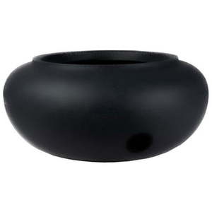 lot 29636 image: The HC Companies 21 Inch Hose Planter Pot for Patio  Garden & Lawn  Black - Retail $77
