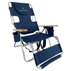 lot 29647 image: Ostrich The Woody Backpack 3N1 Portable Chair  Reclining Lounger,  Navy - Retail $175