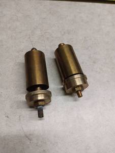 lot 3010 image: Steam Whistle Railroad Train - Brass - Lot of 2