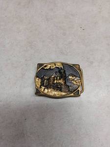 lot 3017 image: American Train Belt Buckle 1970 Registered Design