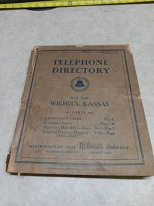 lot 3052 image: Southwestern Bell Telephone Directory July 1929 Wichita Kansas