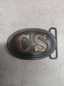 lot 3067 image: CS Belt Buckle