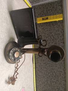 lot 3069 image: Rotary Dial Telephone Candlestick Style with Handset