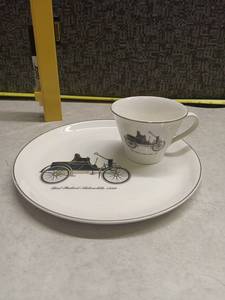 lot 3070 image: Stetson Overproof First Packard Automobile 1899 Cup and Saucer Set