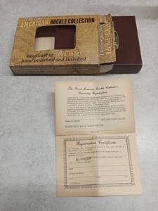 lot 3071 image: The Great American Buckle Collection Sansay Belt Buckle Serial RU00419