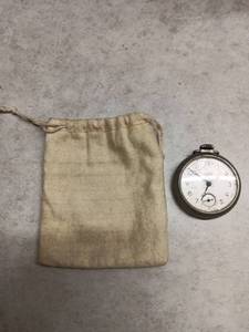lot 3076 image: Westclox Pocket Watch with Canvas Pouch