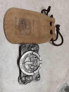 lot 3094 image: Kingman Kansas Centennial 1883-1983 Limited Edition Belt Buckle No. 841 of 1000