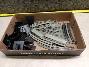 lot 3194 image: Model Train Track Sections and Accessories Lot Curved Straight Pieces