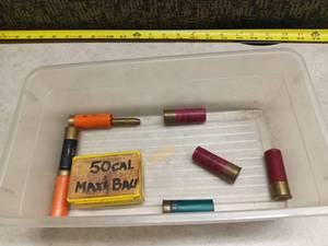 lot 3210 image: 50 CAL MAXI BALL Shotgun Ammunition Lot  Rounds Mixed Gauges