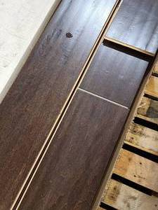 lot 45 image: 10-Boxes of 38x 5 Sculpted Maple Dark Mocha Engineered Hardwood Flooring (Approx. 315sf)