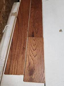lot 53 image: 14 Boxes of 38x 5 Wire Brushed Saddle Oak Engineered Hardwood Flooring (Approx. 367sf)