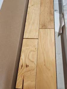 lot 60 image: 10-Boxes of 38x 5 Wire Brushed Hickory Natural Engineered Hardwood Flooring (Approx. 245sf)
