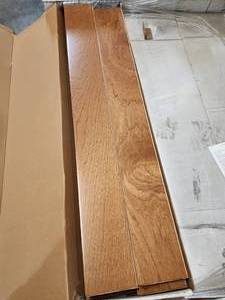 lot 61 image: 4-Boxes of 38x 5 Hickory Saddle Engineered Hardwood Flooring (Approx. 98sf)
